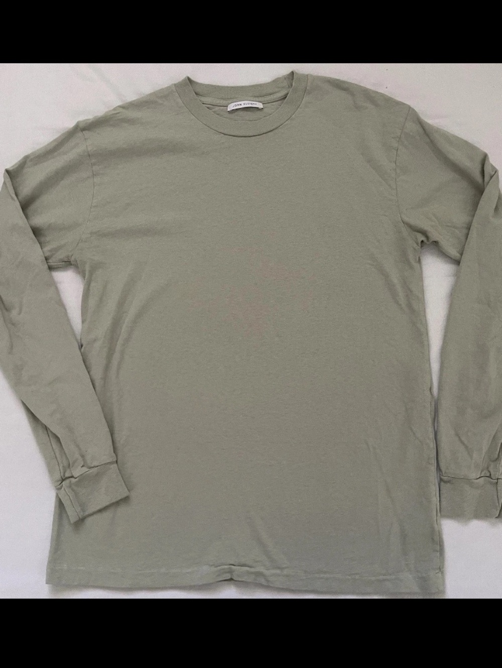John Elliott University Oversized Long Sleeve T Shirt XS Sage Green Made USA